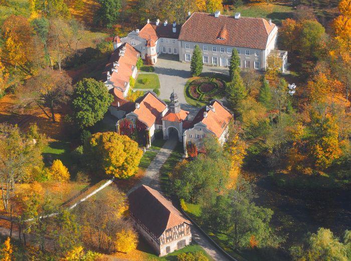 Historic castle complex in the Masuria