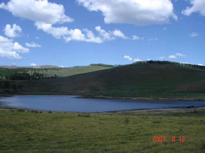 Mountains and lakes in the north