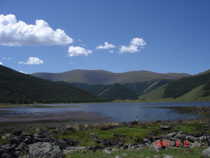 Mountains and lakes in the north