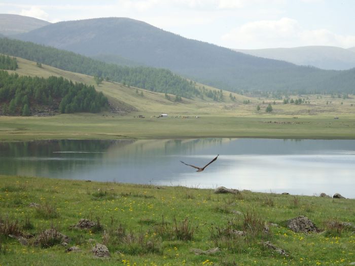 Mountains and lakes in the north