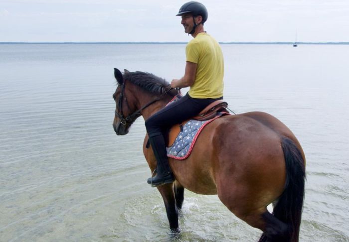 Riding hotel by the lake