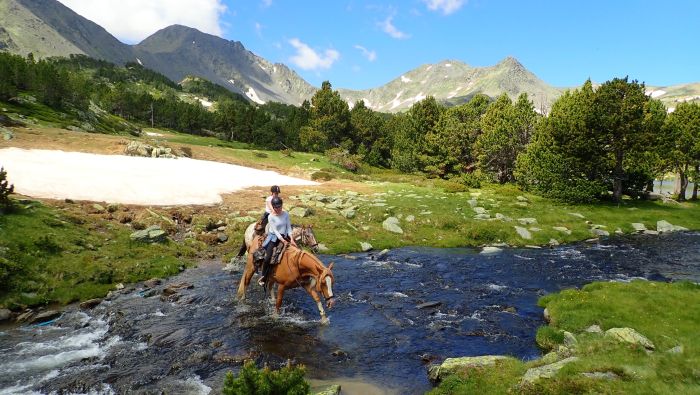 Horseback riding in the Pyrenees and introduction to trail riding