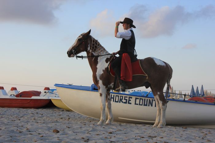 Riding holiday at the beach resort
