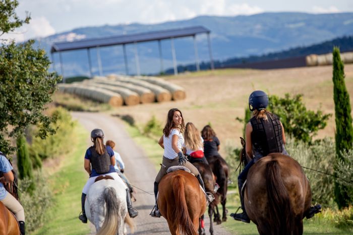 Horse riding and enjoyment in Montalcino
