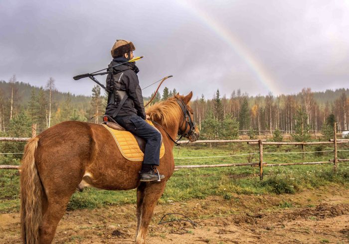 Lappish Wilderness &ndash; Horseback riding & archery in Finland
